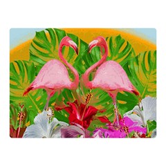 Flamingo Double Sided Flano Blanket (mini)  by Valentinaart