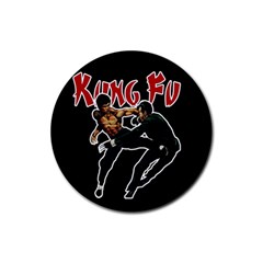 Kung Fu  Rubber Coaster (round)  by Valentinaart