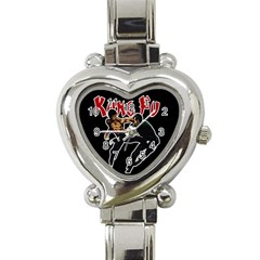 Kung Fu  Heart Italian Charm Watch by Valentinaart