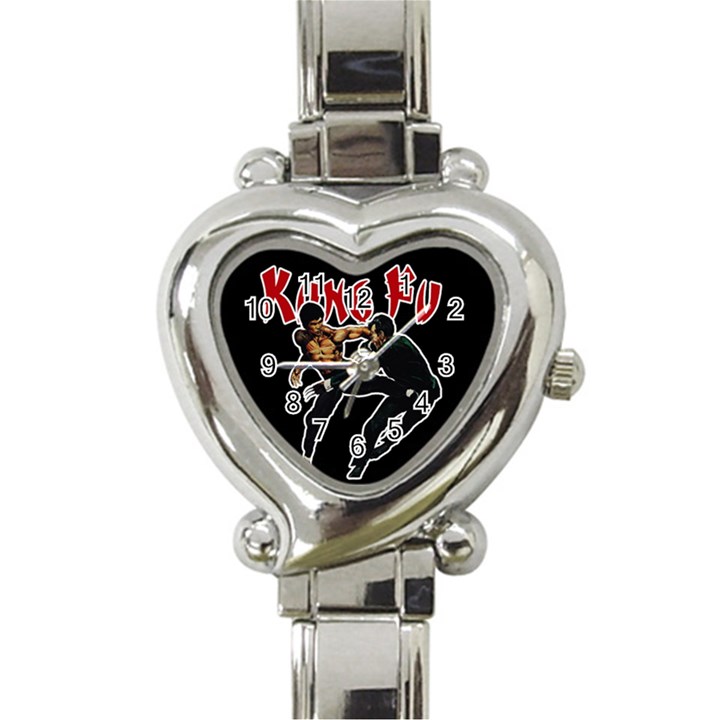 Kung Fu  Heart Italian Charm Watch