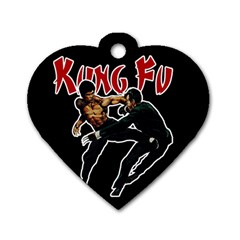 Kung Fu  Dog Tag Heart (two Sides) by Valentinaart