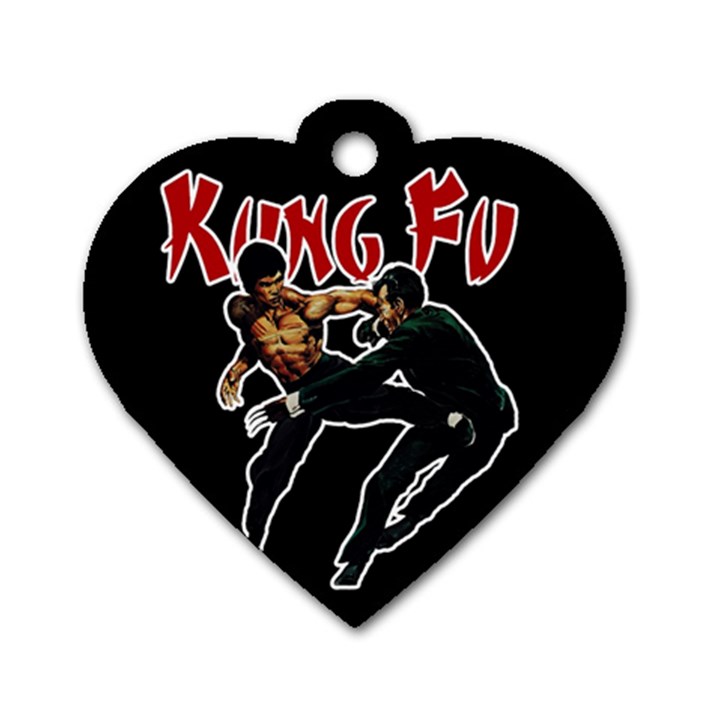 Kung Fu  Dog Tag Heart (Two Sides)