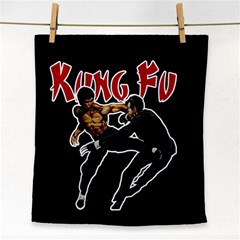 Kung Fu  Face Towel by Valentinaart