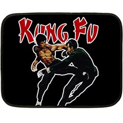 Kung Fu  Fleece Blanket (mini) by Valentinaart