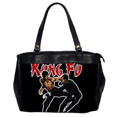 Kung Fu  Office Handbags (2 Sides)  by Valentinaart