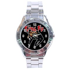 Kung Fu  Stainless Steel Analogue Watch by Valentinaart