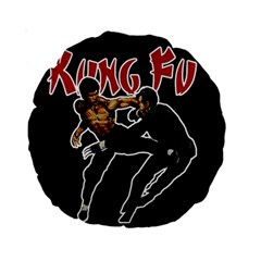 Kung Fu  Standard 15  Premium Round Cushions by Valentinaart