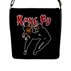 Kung Fu  Flap Messenger Bag (l)  by Valentinaart