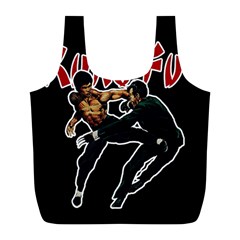 Kung Fu  Full Print Recycle Bags (l)  by Valentinaart