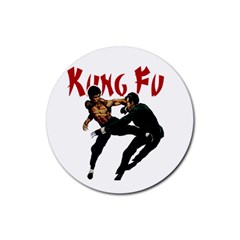 Kung Fu  Rubber Round Coaster (4 Pack)  by Valentinaart