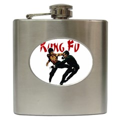 Kung Fu  Hip Flask (6 Oz) by Valentinaart