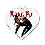 Kung Fu  Dog Tag Heart (Two Sides) Back