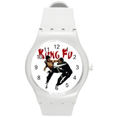 Kung Fu  Round Plastic Sport Watch (m) by Valentinaart