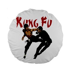 Kung Fu  Standard 15  Premium Flano Round Cushions by Valentinaart