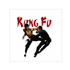 Kung Fu  Small Satin Scarf (square) by Valentinaart