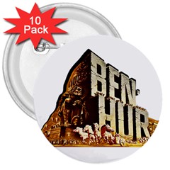 Ben Hur 3  Buttons (10 Pack)  by Valentinaart