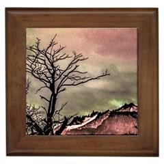 Fantasy Landscape Illustration Framed Tiles by dflcprints