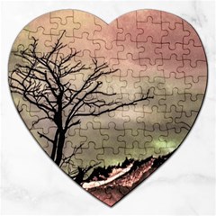 Fantasy Landscape Illustration Jigsaw Puzzle (heart) by dflcprints