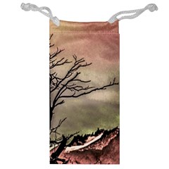 Fantasy Landscape Illustration Jewelry Bag by dflcprints