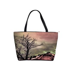 Fantasy Landscape Illustration Shoulder Handbags by dflcprints