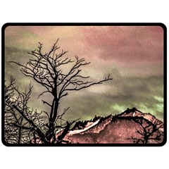 Fantasy Landscape Illustration Fleece Blanket (large)  by dflcprints