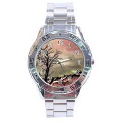 Fantasy Landscape Illustration Stainless Steel Analogue Watch by dflcprints