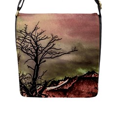 Fantasy Landscape Illustration Flap Messenger Bag (l)  by dflcprints