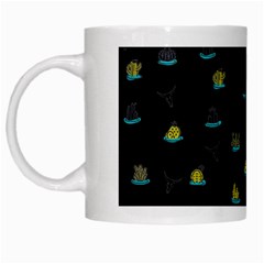 Cactus pattern White Mugs