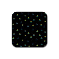 Cactus Pattern Rubber Coaster (square)  by ValentinaDesign