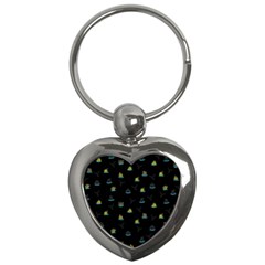 Cactus Pattern Key Chains (heart)  by ValentinaDesign