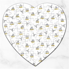 Cactus Pattern Jigsaw Puzzle (heart) by ValentinaDesign