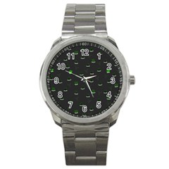 Cactus Pattern Sport Metal Watch by ValentinaDesign