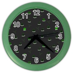 Cactus Pattern Color Wall Clocks by ValentinaDesign