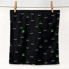 Cactus Pattern Face Towel by ValentinaDesign