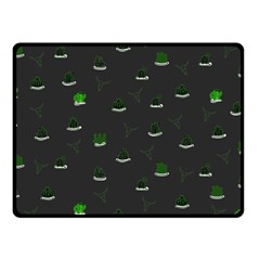 Cactus Pattern Fleece Blanket (small) by ValentinaDesign