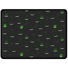 Cactus Pattern Double Sided Fleece Blanket (large)  by ValentinaDesign