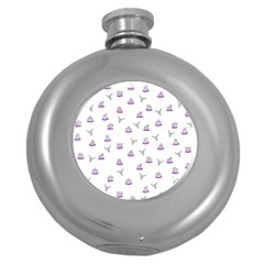 Cactus Pattern Round Hip Flask (5 Oz) by ValentinaDesign