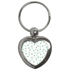 Cactus Pattern Key Chains (heart)  by ValentinaDesign