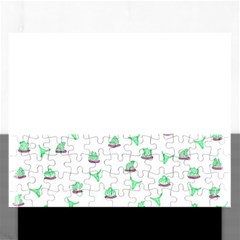 Cactus Pattern Rectangular Jigsaw Puzzl by ValentinaDesign