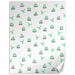 Cactus Pattern Canvas 12  X 16   by ValentinaDesign