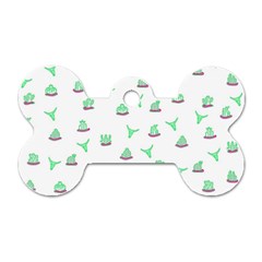 Cactus Pattern Dog Tag Bone (one Side) by ValentinaDesign