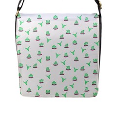 Cactus Pattern Flap Messenger Bag (l)  by ValentinaDesign