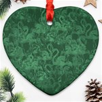 Flamingo pattern Heart Ornament (Two Sides) Back