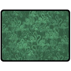 Flamingo Pattern Double Sided Fleece Blanket (large)  by ValentinaDesign