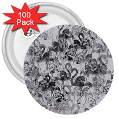 Flamingo Pattern 3  Buttons (100 Pack)  by ValentinaDesign