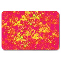 Flamingo Pattern Large Doormat  by ValentinaDesign