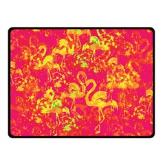 Flamingo Pattern Fleece Blanket (small) by ValentinaDesign