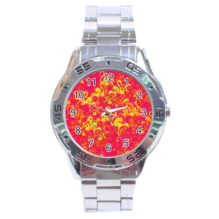 Flamingo pattern Stainless Steel Analogue Watch