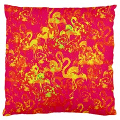 Flamingo Pattern Large Cushion Case (one Side) by ValentinaDesign