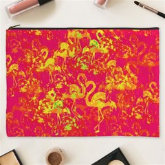 Flamingo Pattern Cosmetic Bag (xxxl)  by ValentinaDesign